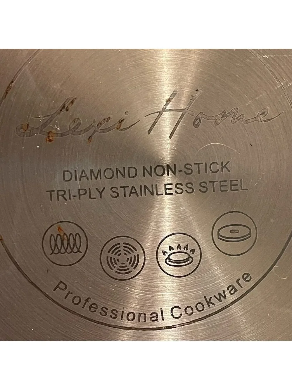 Lexi Home Diamond Non-Stick Tri-Ply Stainless Steel Professional Cookware 5 Qt